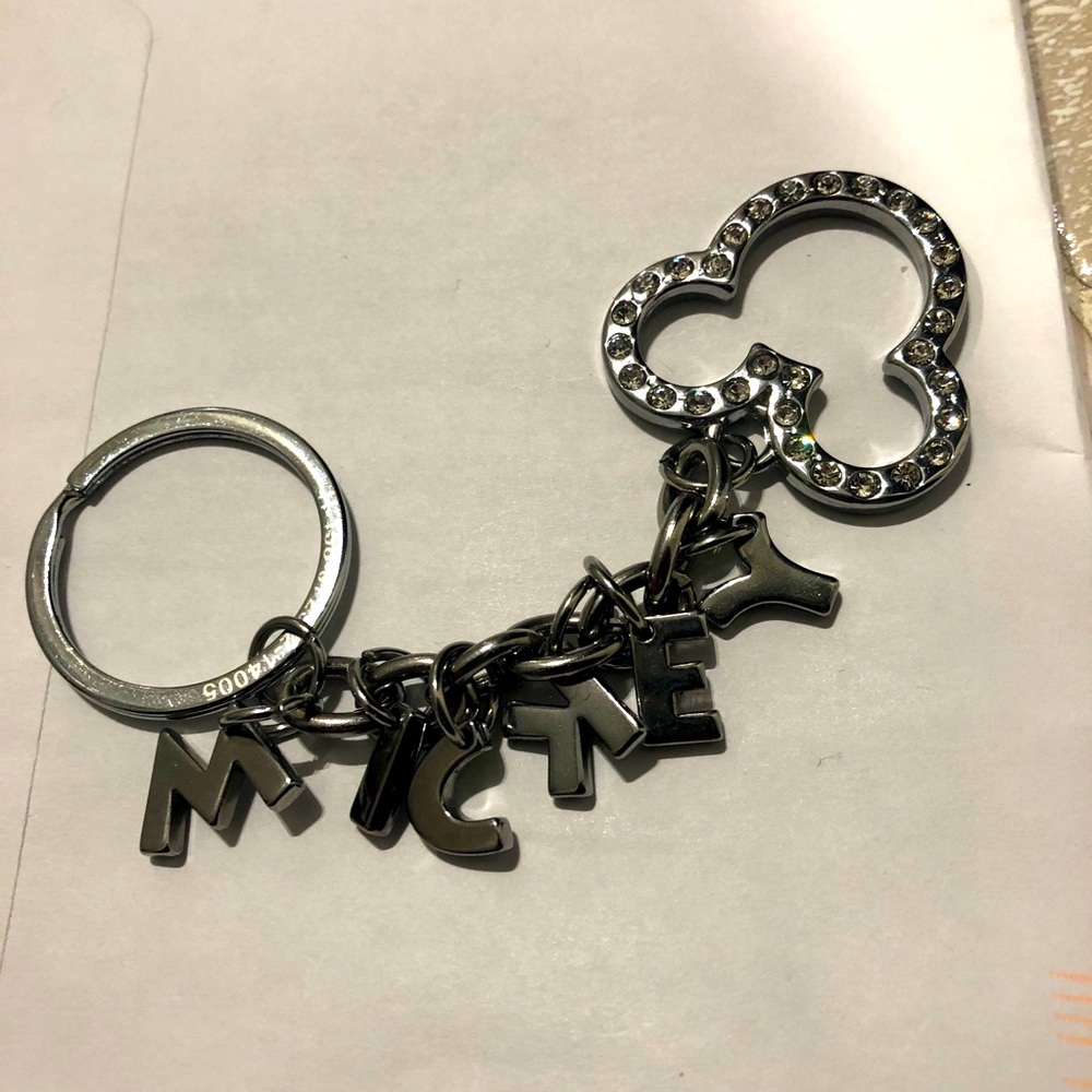 Disney Mickey Mouse Silver Charm Ears Keychain